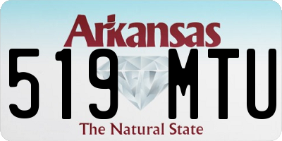 AR license plate 519MTU