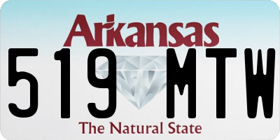 AR license plate 519MTW