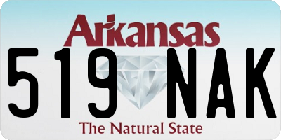 AR license plate 519NAK