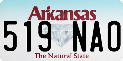 AR license plate 519NAO