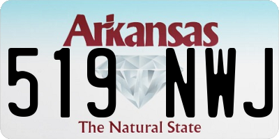 AR license plate 519NWJ