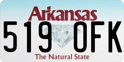 AR license plate 519OFK
