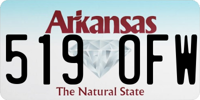 AR license plate 519OFW