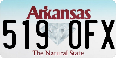 AR license plate 519OFX