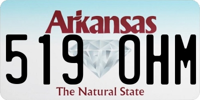AR license plate 519OHM