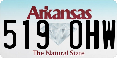 AR license plate 519OHW