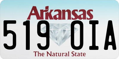AR license plate 519OIA