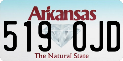 AR license plate 519OJD