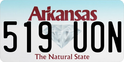 AR license plate 519UON
