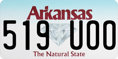 AR license plate 519UOO