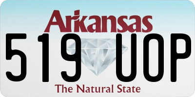 AR license plate 519UOP
