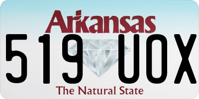 AR license plate 519UOX