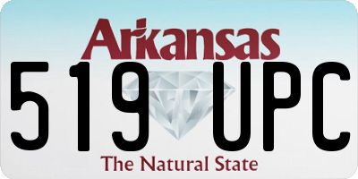 AR license plate 519UPC