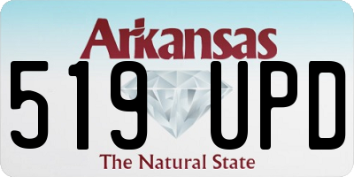 AR license plate 519UPD