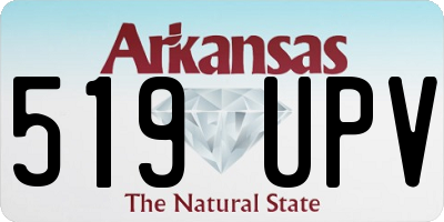 AR license plate 519UPV