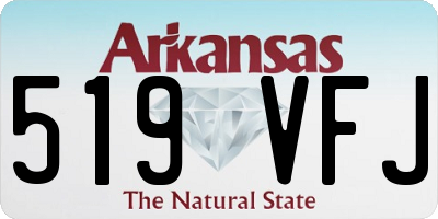 AR license plate 519VFJ
