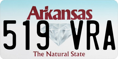 AR license plate 519VRA