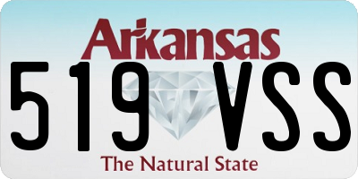 AR license plate 519VSS