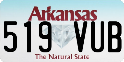 AR license plate 519VUB