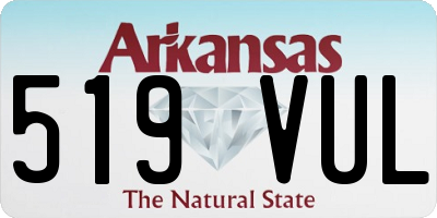 AR license plate 519VUL