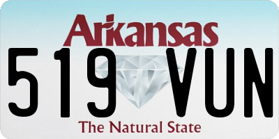 AR license plate 519VUN