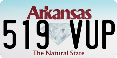 AR license plate 519VUP