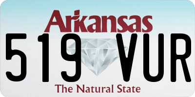 AR license plate 519VUR