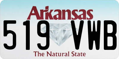 AR license plate 519VWB