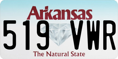 AR license plate 519VWR