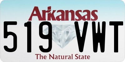AR license plate 519VWT