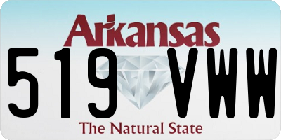 AR license plate 519VWW