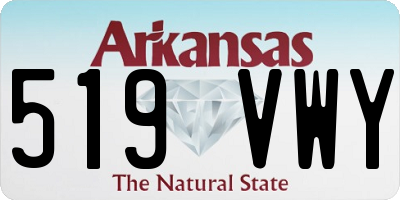 AR license plate 519VWY