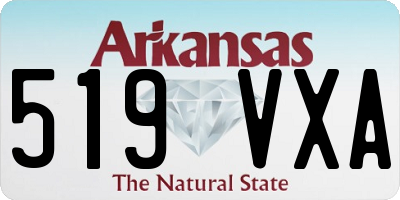 AR license plate 519VXA