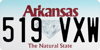 AR license plate 519VXW