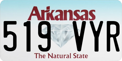 AR license plate 519VYR