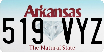AR license plate 519VYZ