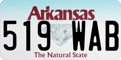 AR license plate 519WAB