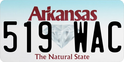 AR license plate 519WAC