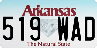AR license plate 519WAD
