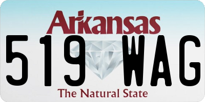 AR license plate 519WAG