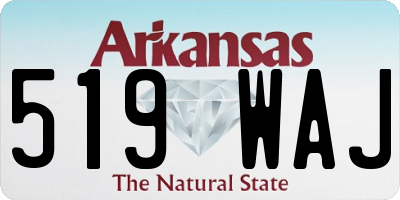 AR license plate 519WAJ