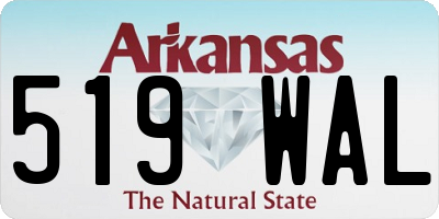 AR license plate 519WAL