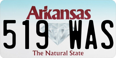AR license plate 519WAS