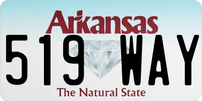 AR license plate 519WAY