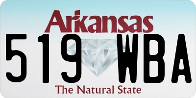 AR license plate 519WBA
