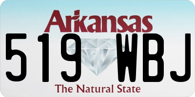 AR license plate 519WBJ