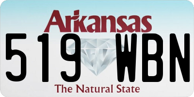 AR license plate 519WBN