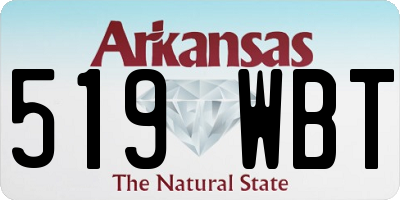 AR license plate 519WBT