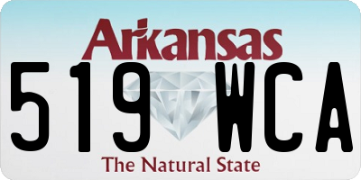 AR license plate 519WCA