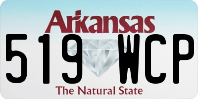 AR license plate 519WCP